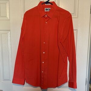 Express Vibrant Orange Dress Shirt